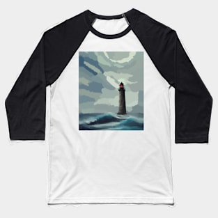 Cloudy Ocean Baseball T-Shirt